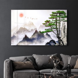 Wallity Pintura Decorativa de Vidrio Templado Multicolor 35 x 55 cm